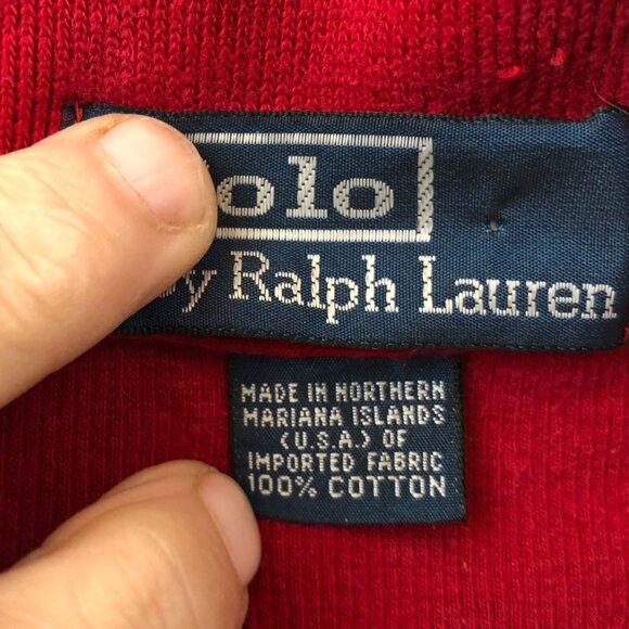 Polo Ralph Lauren Mens Sweater Size XL Pullover 1/4 Zip Stand Collar Casual Red - Picture 3 of 12